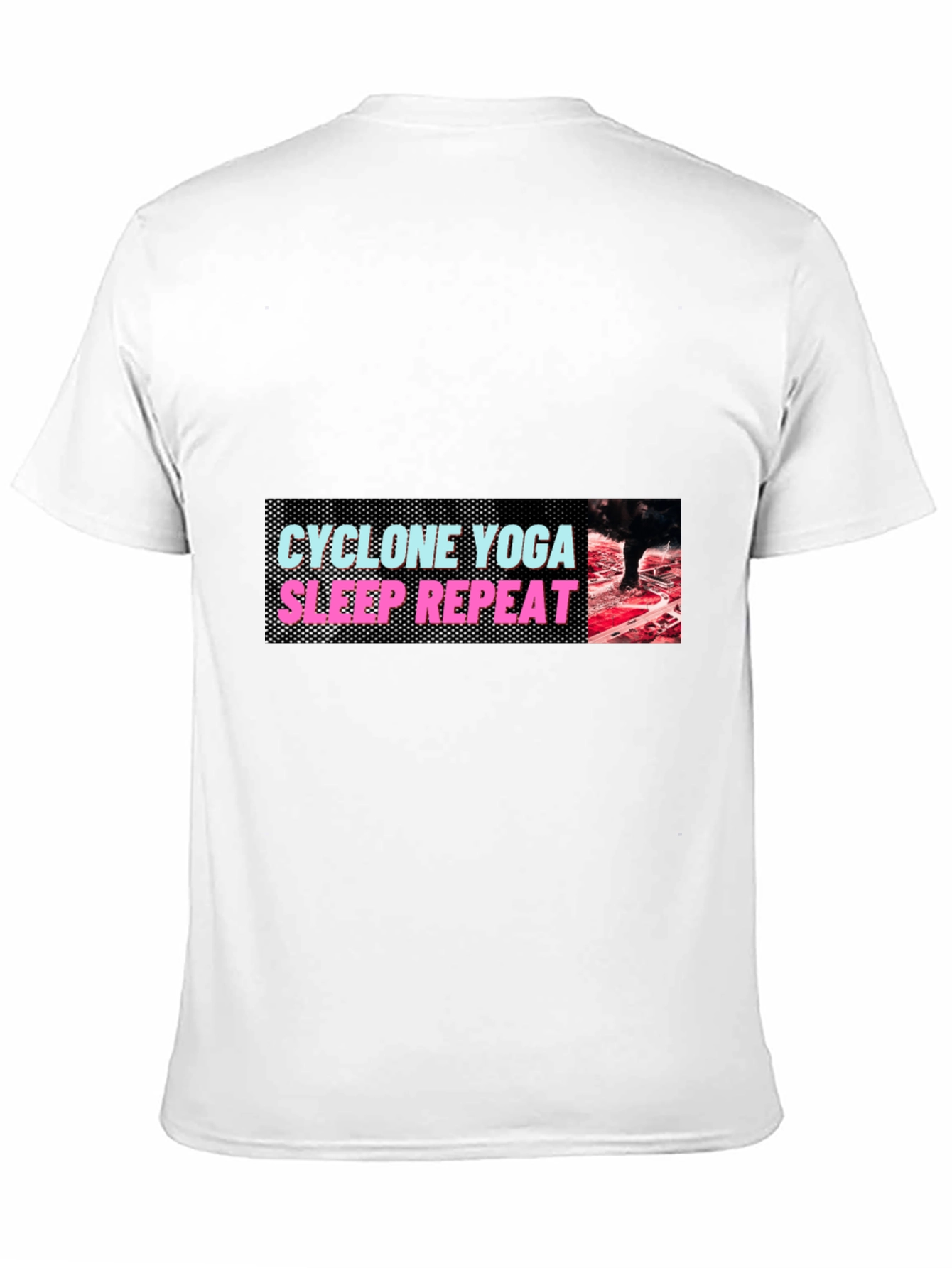 Black Men's 'Cyclone Yoga Sleep Repeat' Graphic Tee view 11