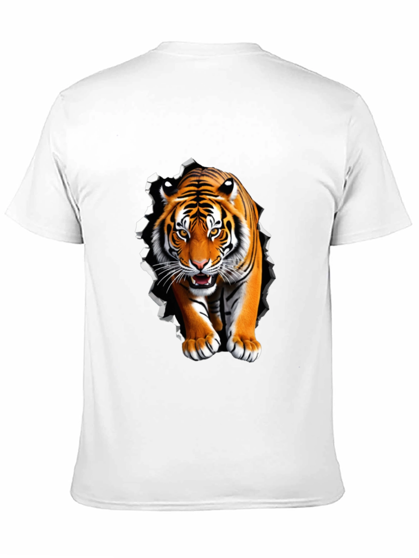 Black Tiger Graphic Black Tee - Bold Animal Print view 11