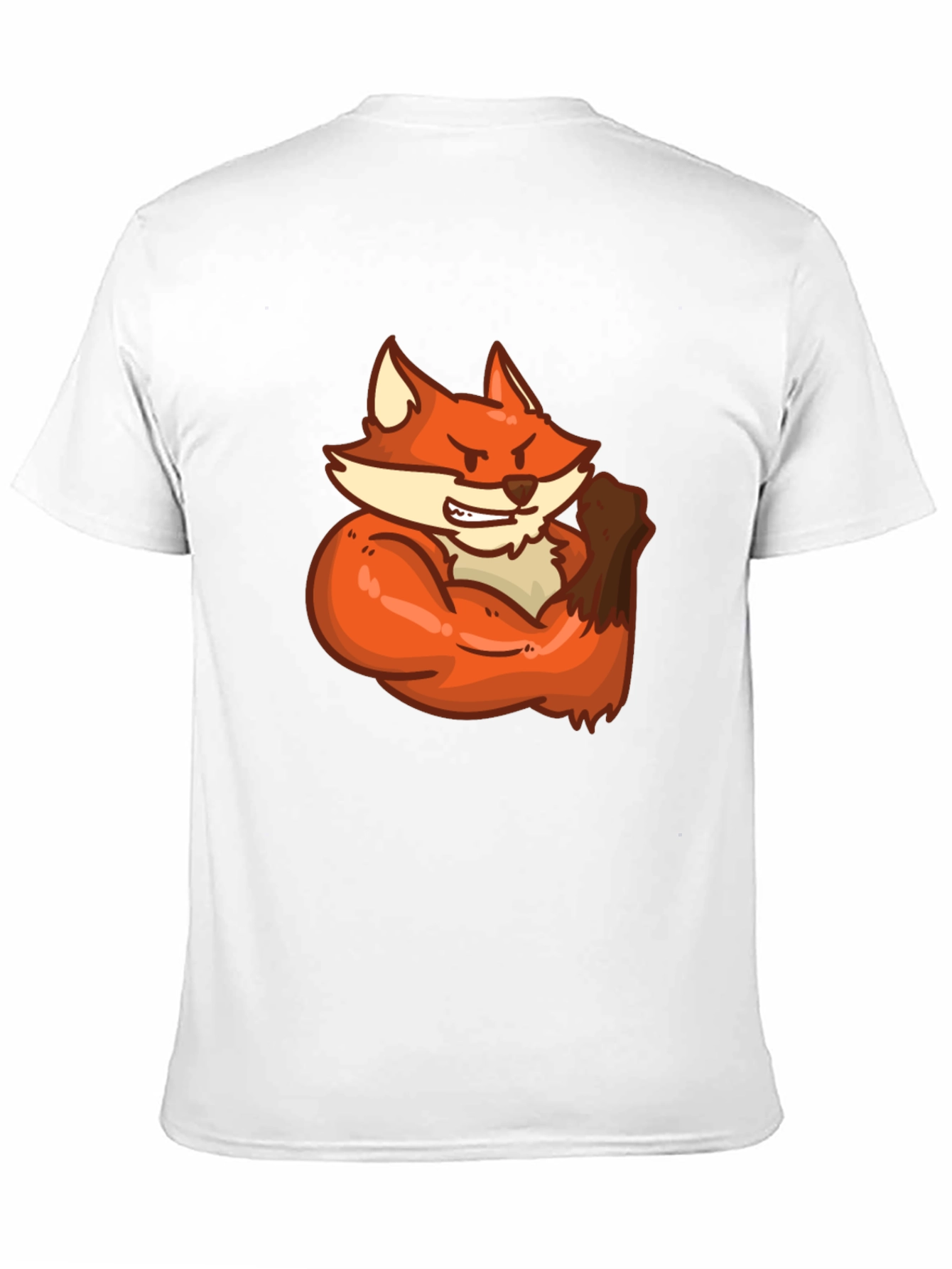 Black Black T-Shirt with Muscular Fox Graphic view 11