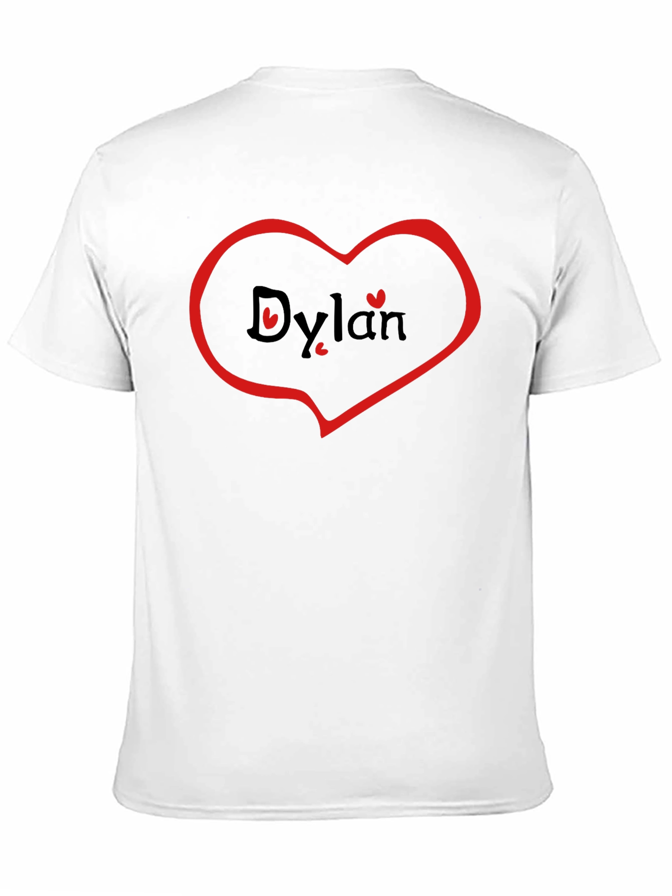 Black Dylan Heart T-Shirt - Black Cotton Graphic Tee view 11