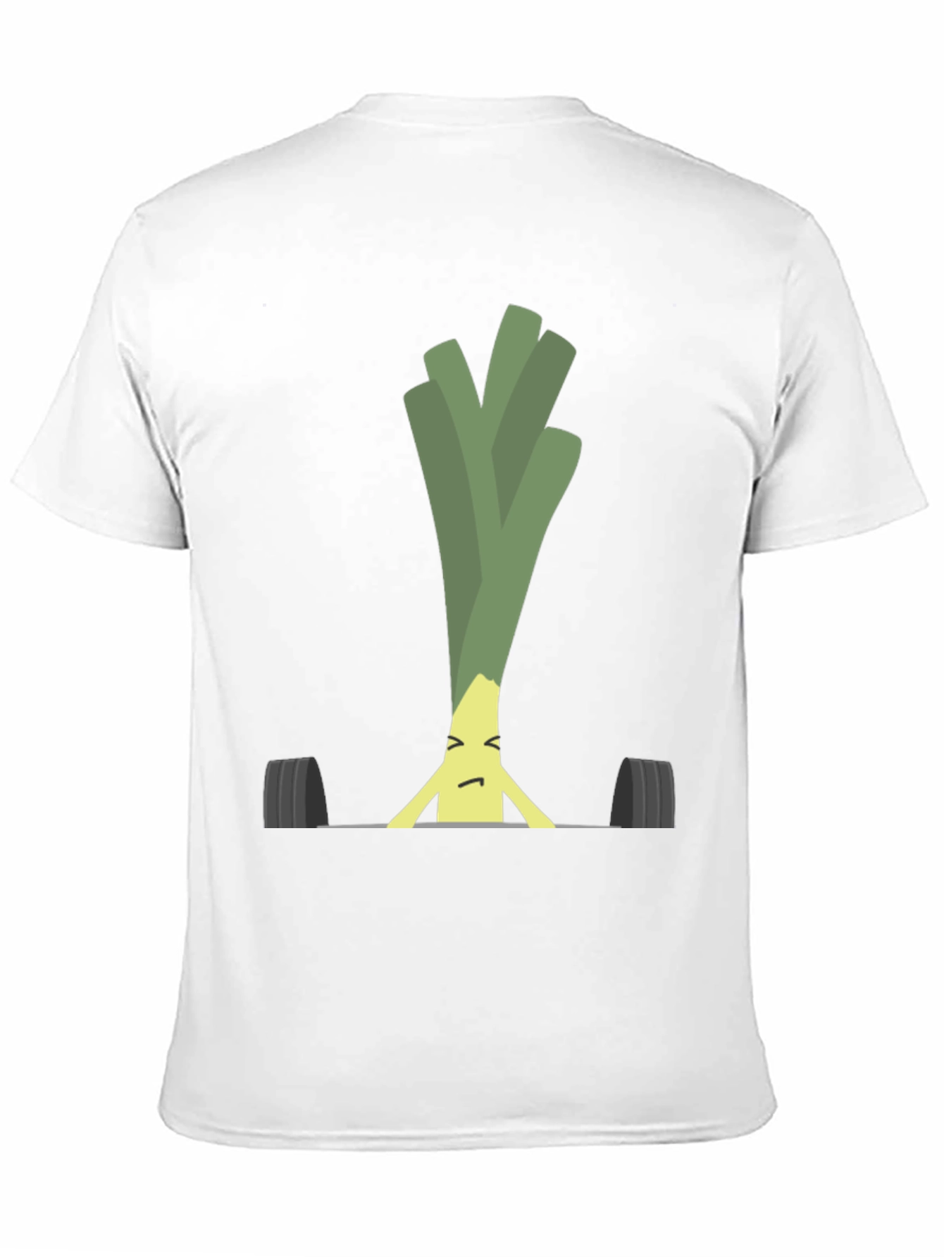 Black Funny Leek Lifting Weights Graphic Tee view 11