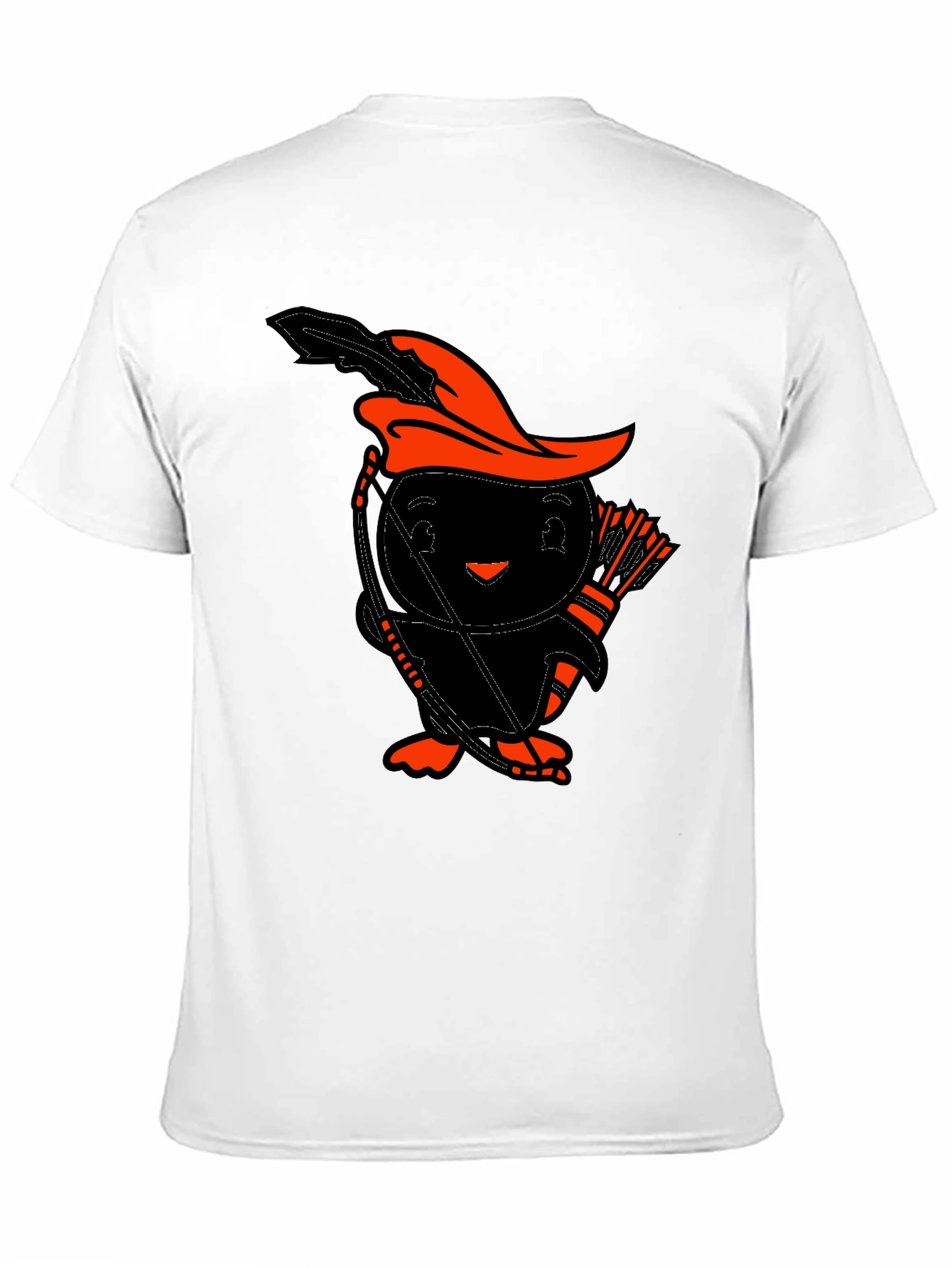 Black Funny Archer Penguin Black T-Shirt view 11