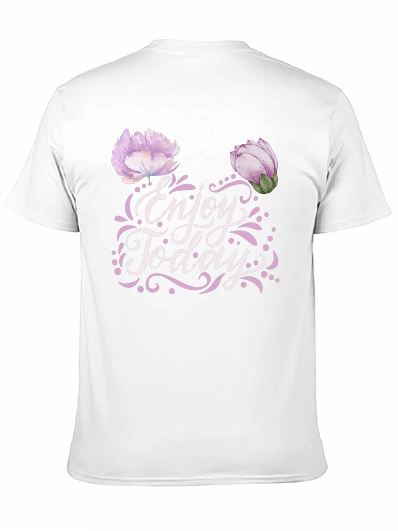 Black Enjoy Today Floral Graphic Black T-Shirt view 11