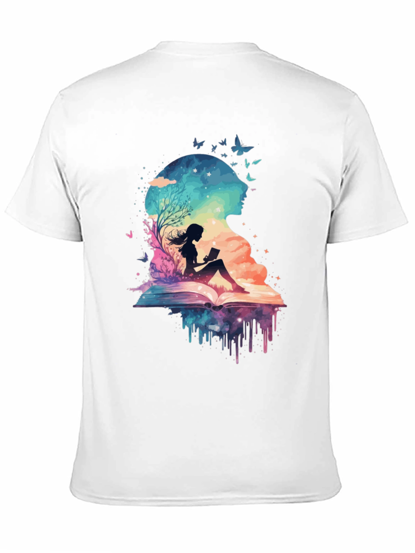 Black Book Lover Galaxy Tee - Literary Dreamscape Design view 11