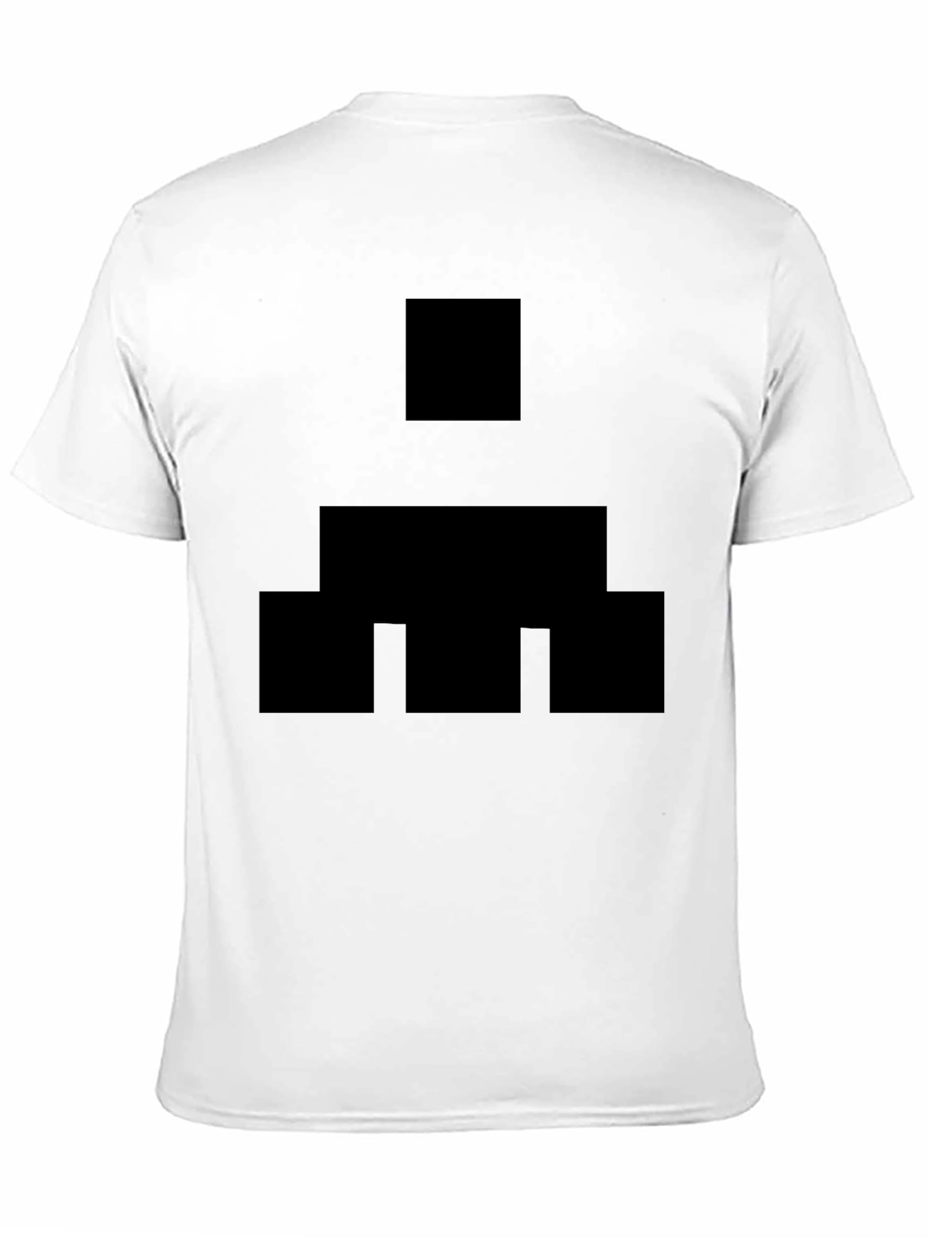 Black Geometric Pattern Black T-Shirt view 11