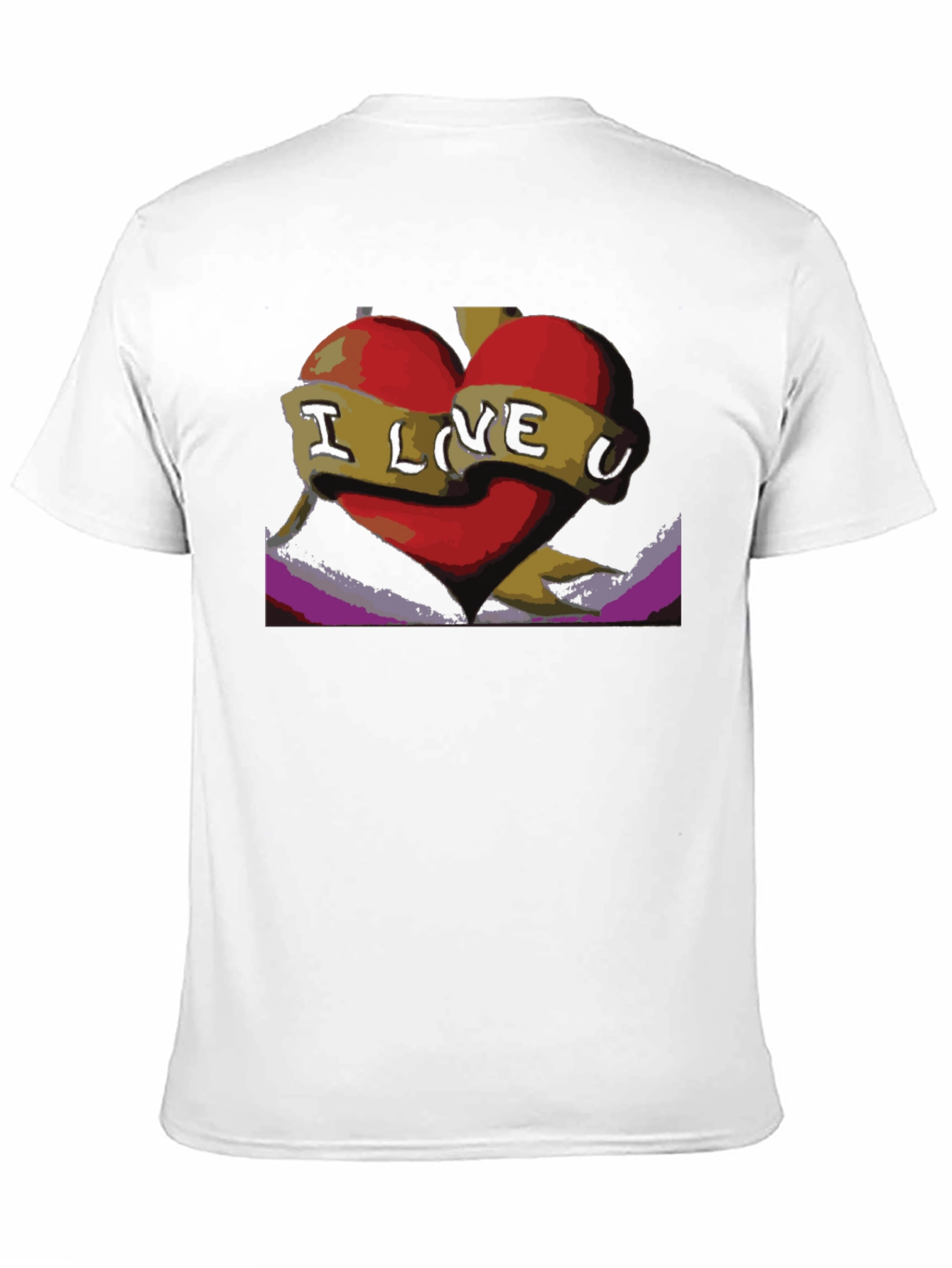 Black I Love U Heart Graphic Tee - Black view 11