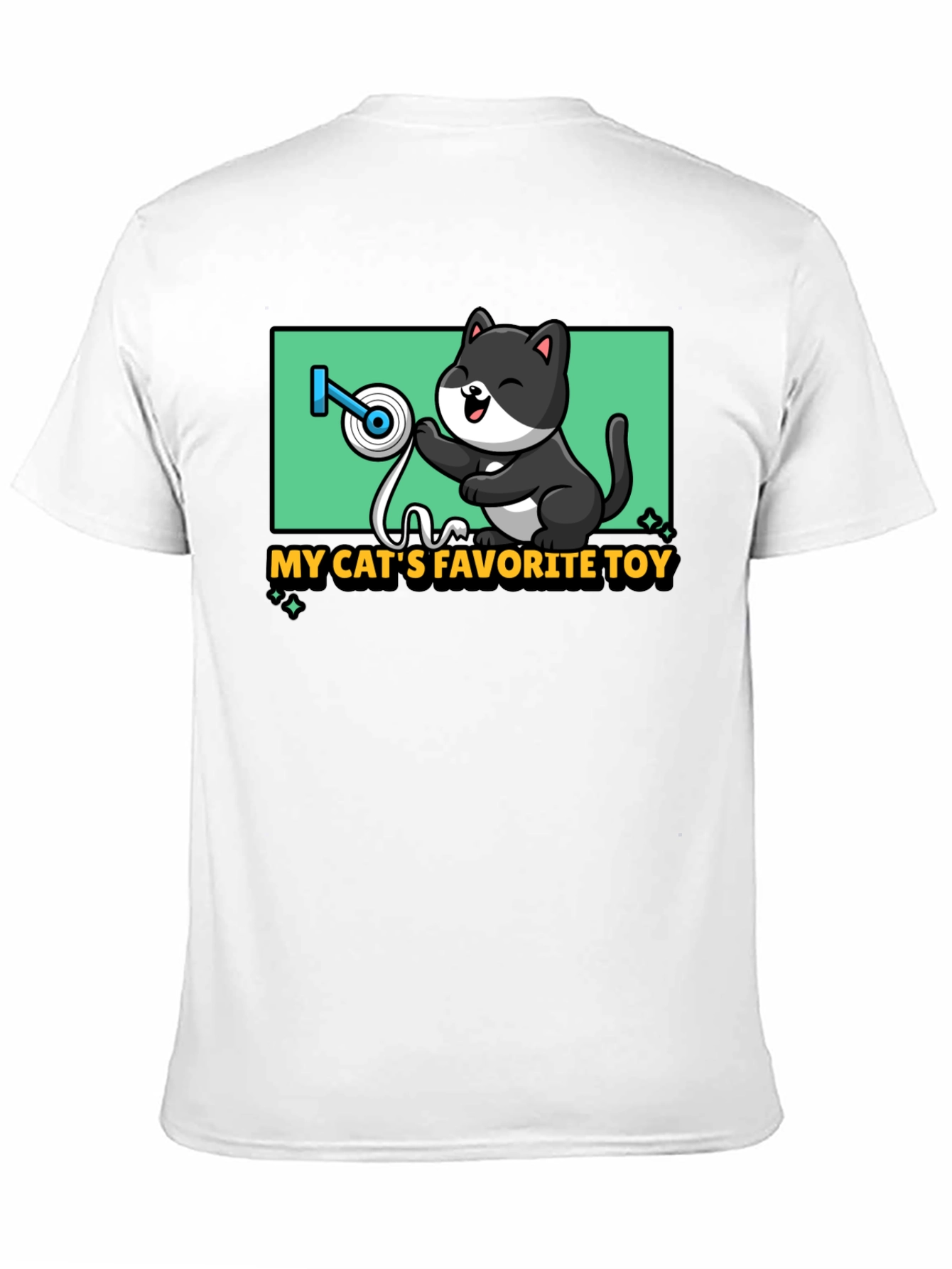 Black Cat's Favorite Toy T-Shirt - Humorous Pet Lover Tee view 11