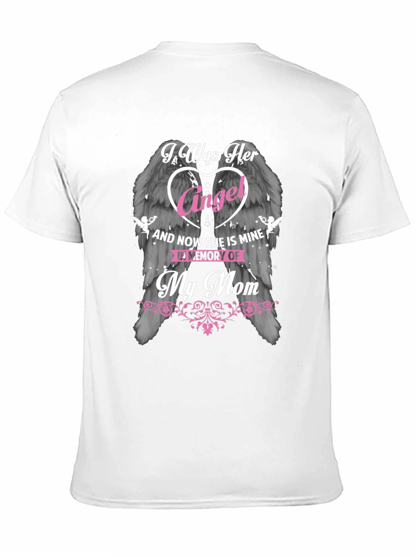 Black I Was Her Angel Memorial T-Shirt view 11