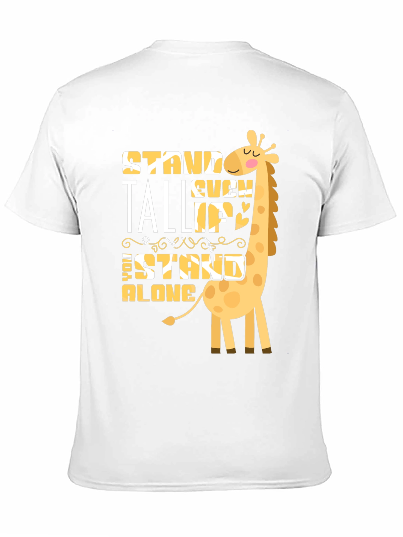 Black Stand Tall Giraffe Graphic T-Shirt view 11