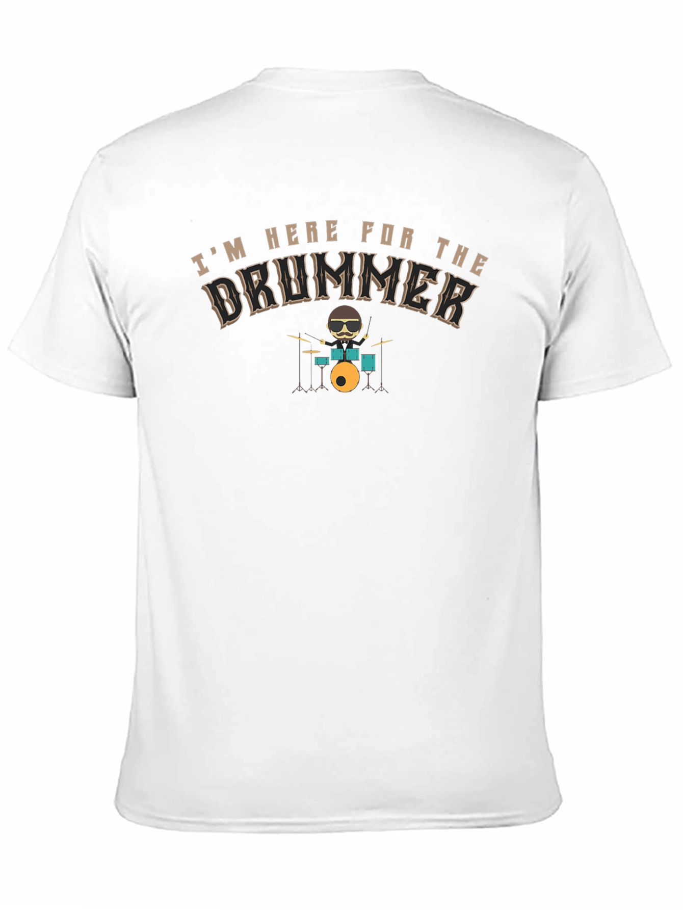 Black I'm Here For The Drummer Graphic T-Shirt view 11