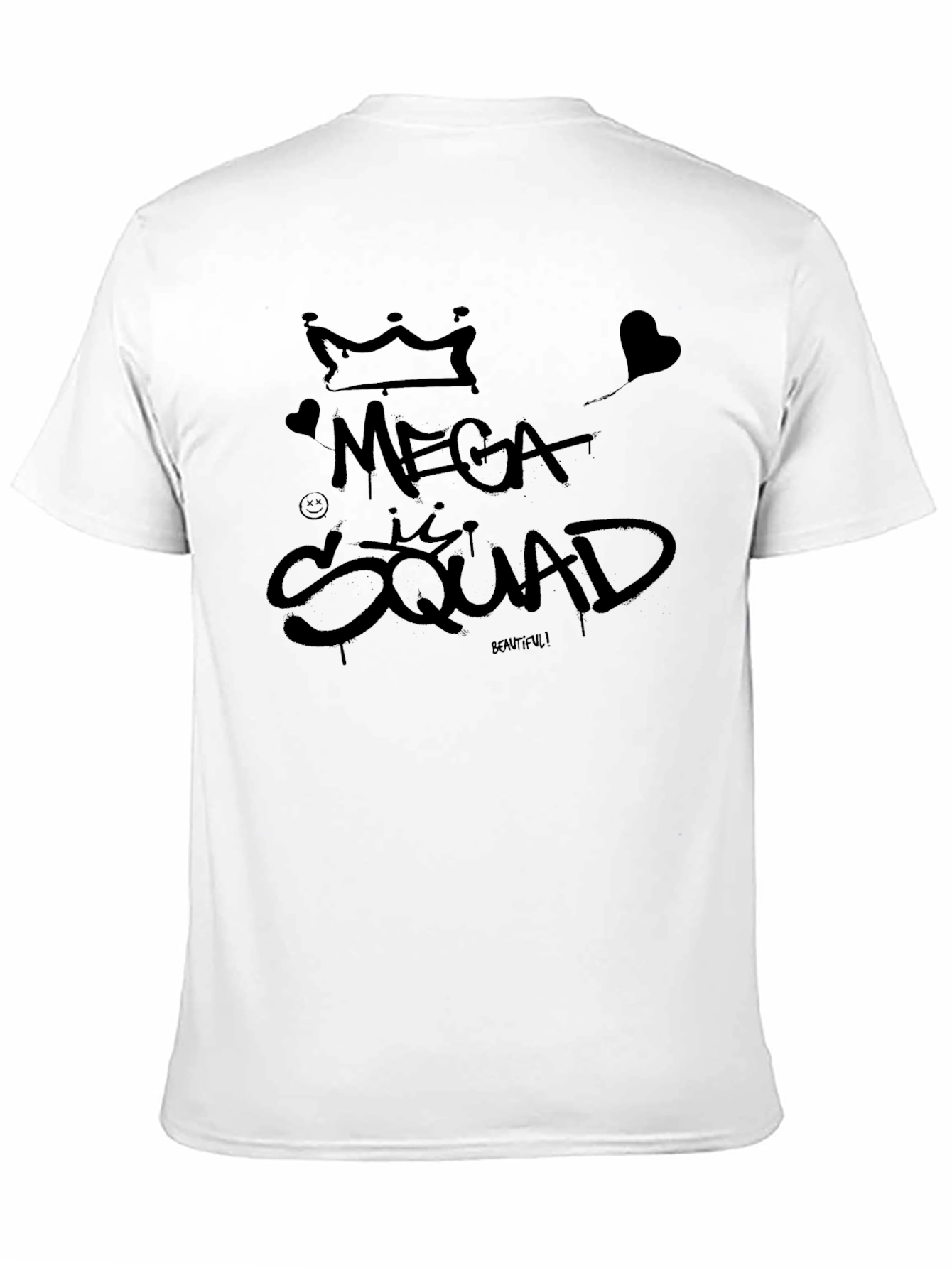 Black Mega Squad Graphic Tee - Black Cotton T-Shirt view 11