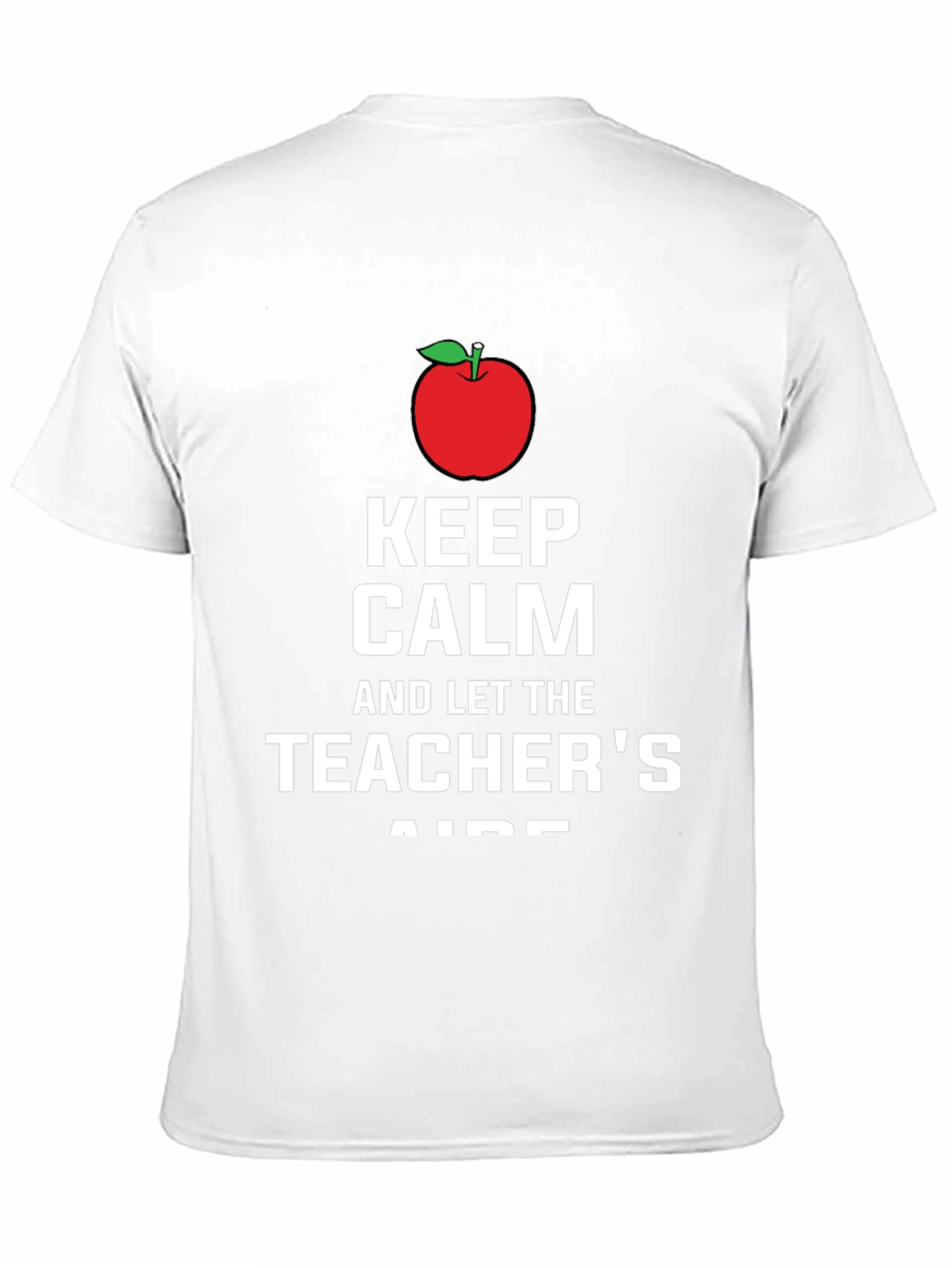 Black Keep Calm Teacher's Aide T-Shirt view 11