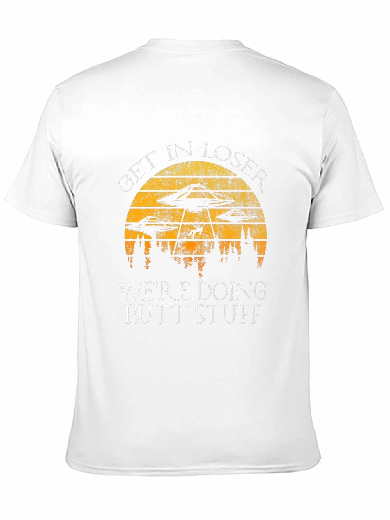 Black Get In Loser Alien Abduction T-Shirt view 11