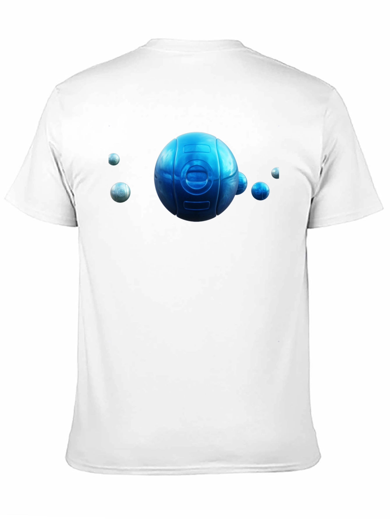 Black Blue Orb Graphic T-Shirt - Unique Design, Casual Wear view 11