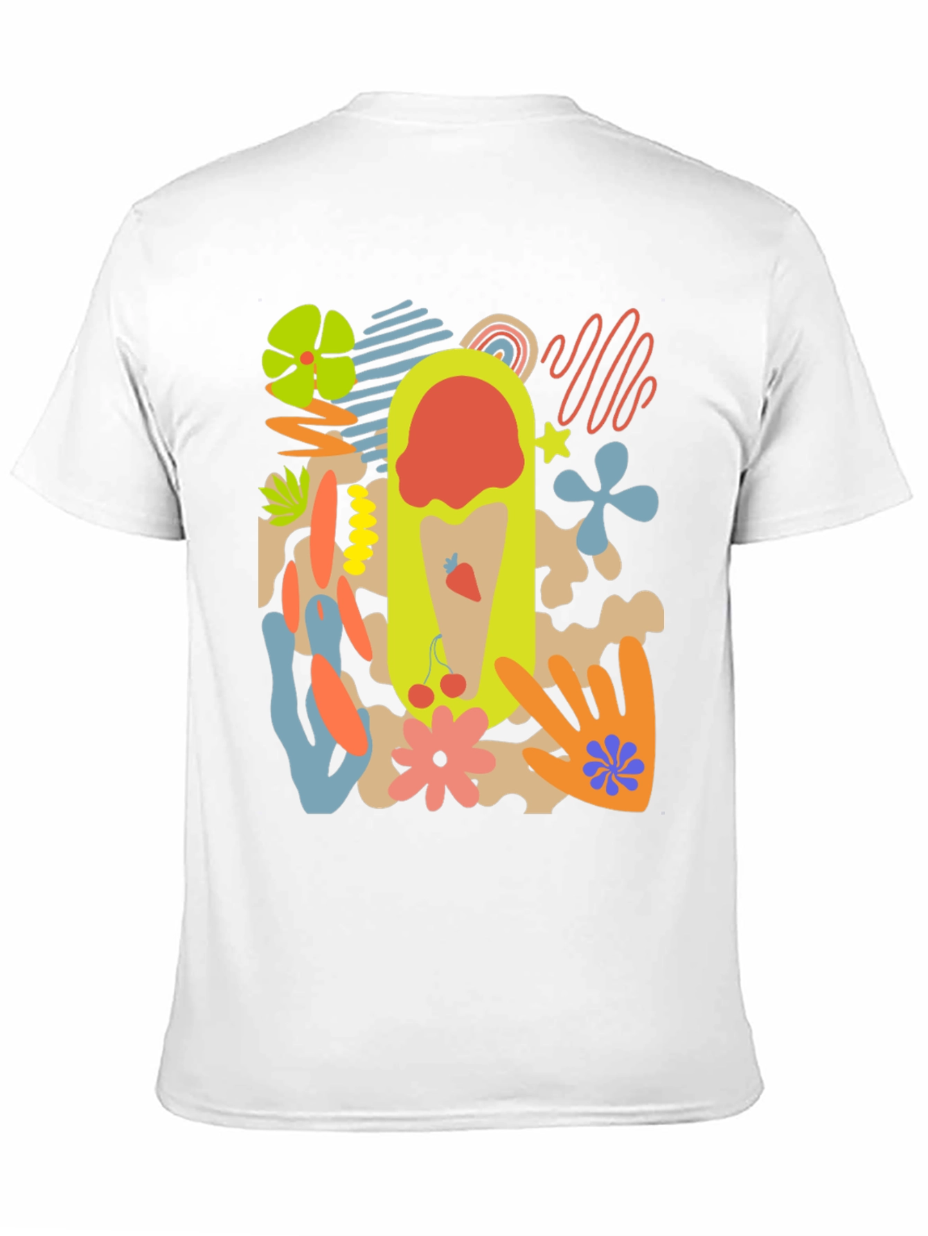 Black Abstract Graphic Print T-Shirt view 11