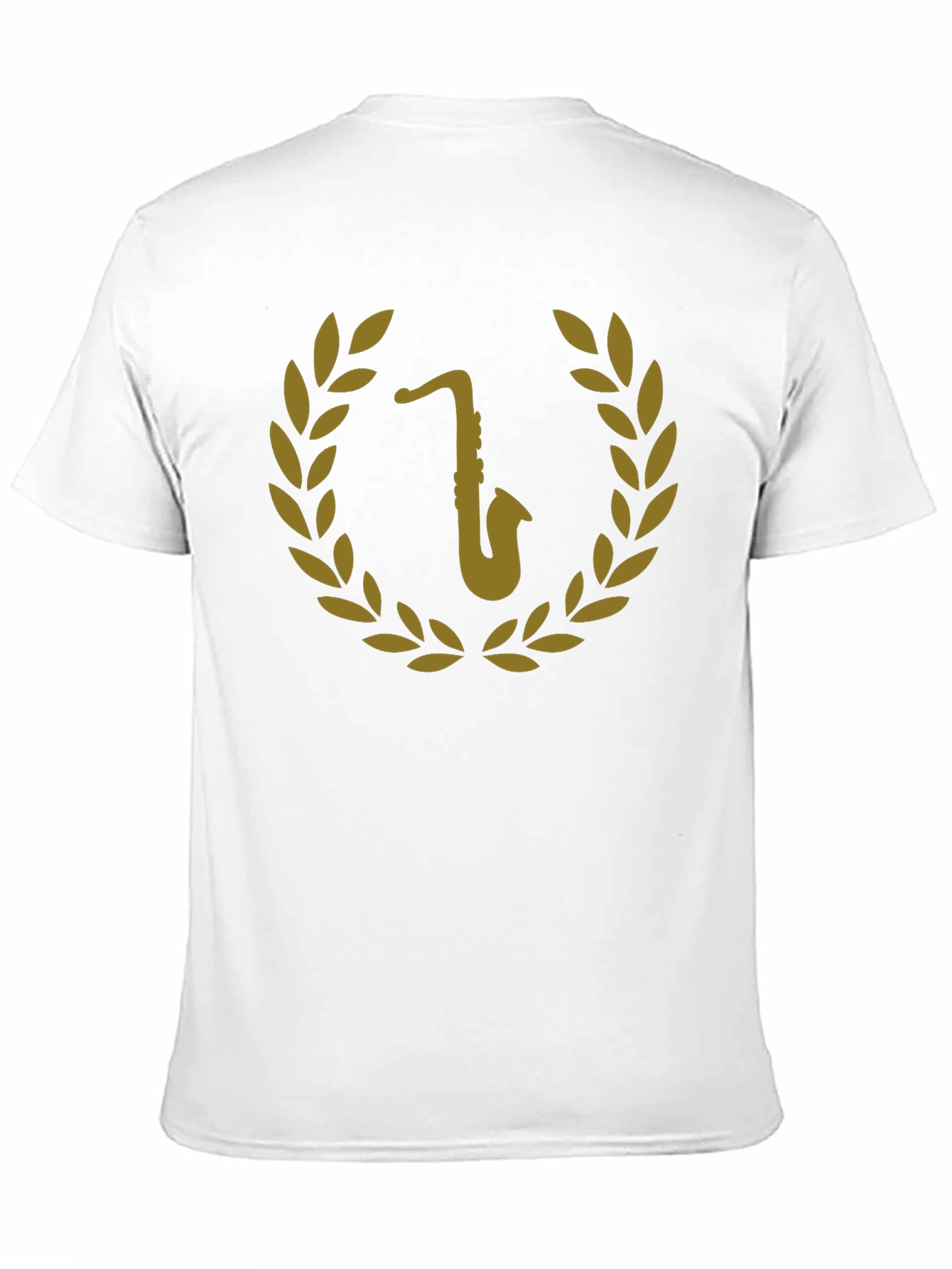 Black Saxophone Laurel Wreath Graphic Tee view 11