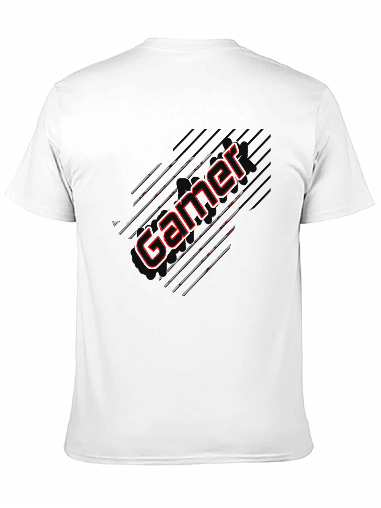 Black Gamer Graphic Tee - Black Cotton Blend view 11