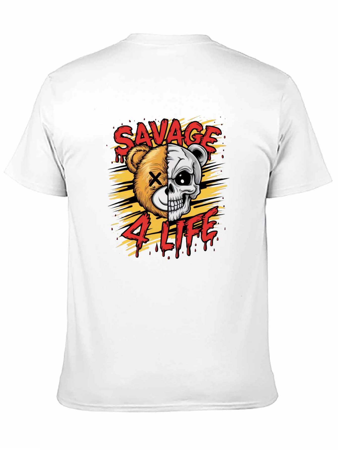 Black Savage 4 Life Graphic Print T-Shirt view 11