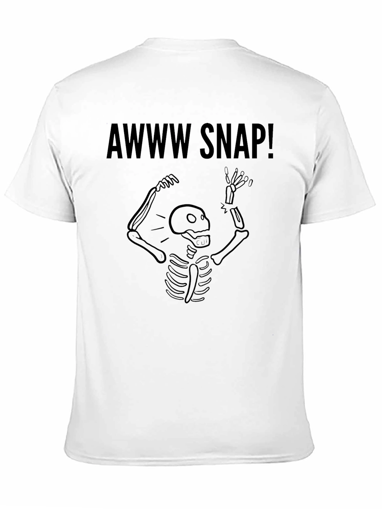 Black Awww Snap! Skeleton Graphic Tee view 11