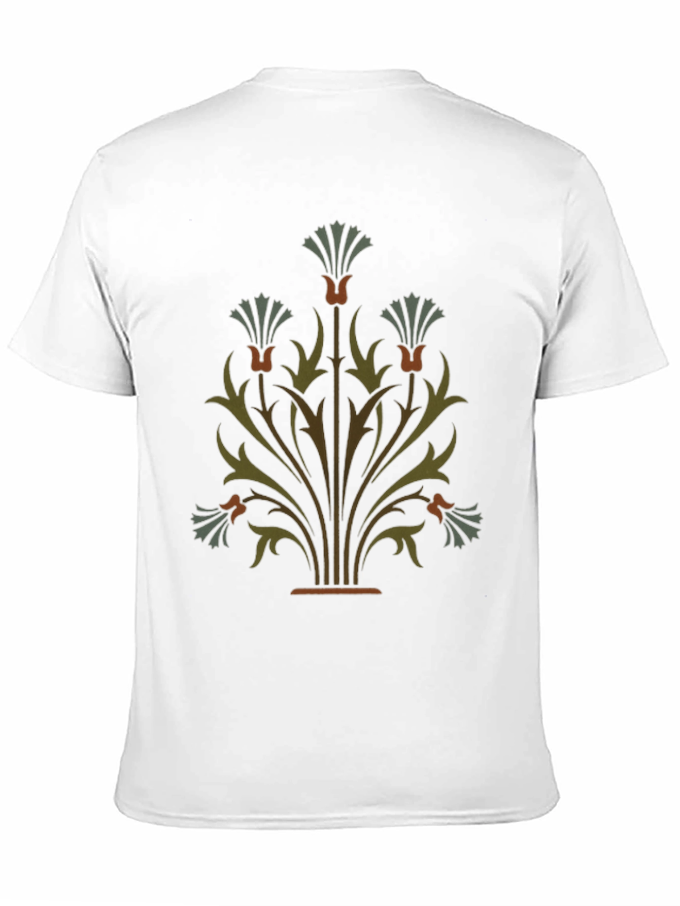 Black Elegant Floral Graphic Black T-Shirt view 11