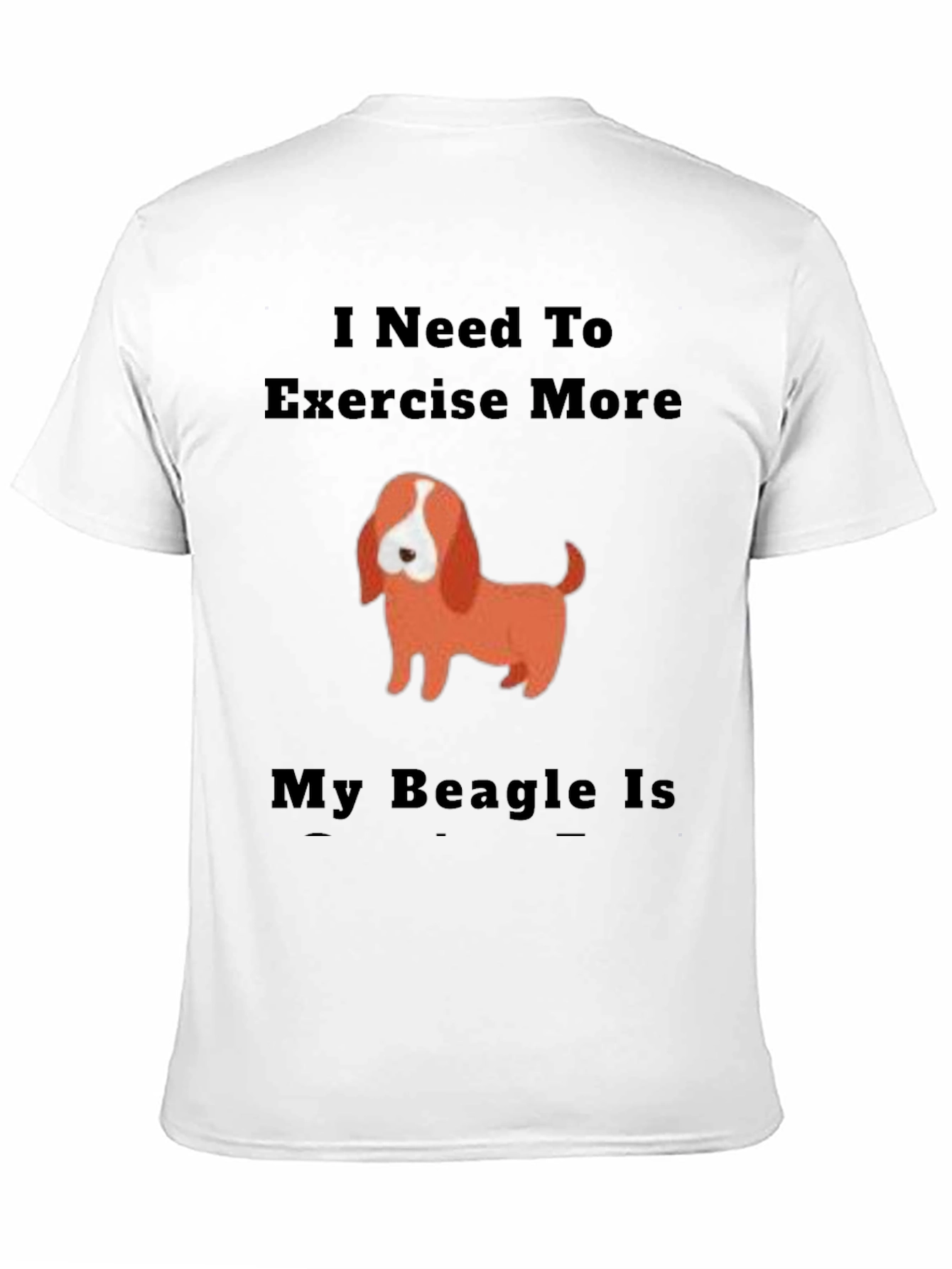 Black I Need to Exercise More Beagle T-Shirt view 11