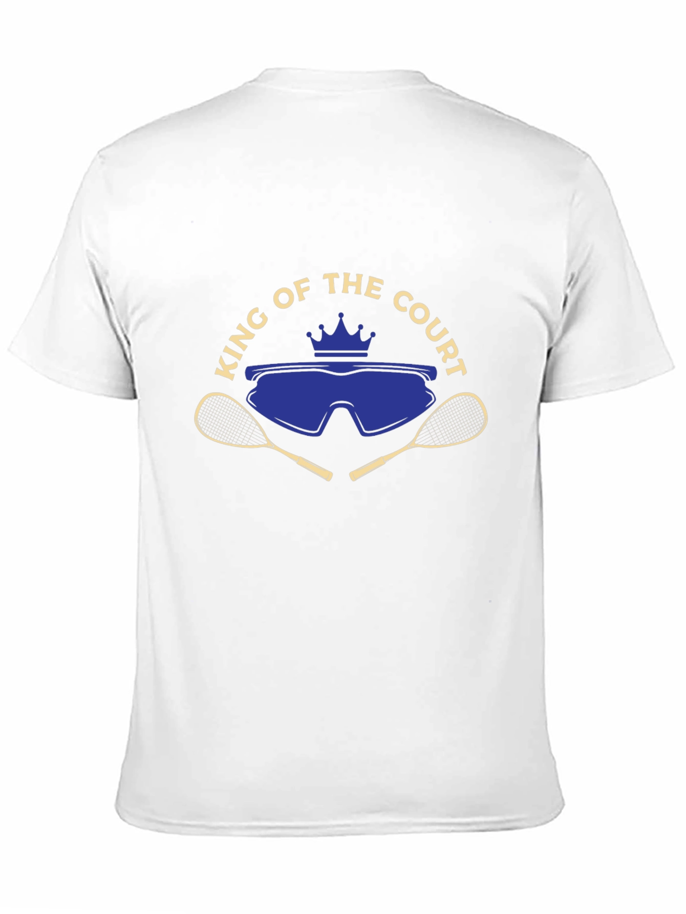 Black King of the Court T-Shirt - Squash Design view 11