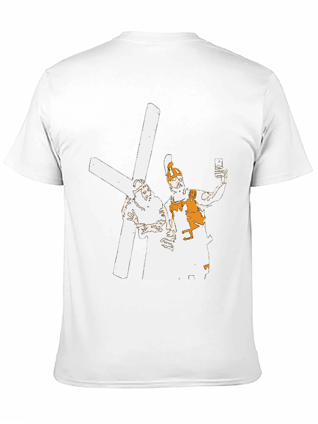 Black Funny Selfie T-Shirt - Black view 11