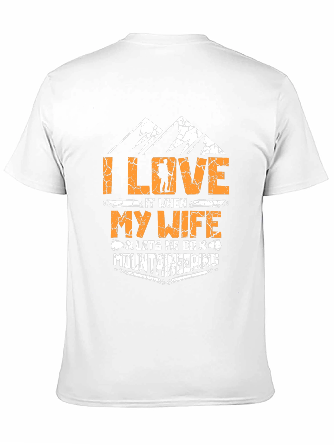 Black I Love My Wife Mountaineering Black T-Shirt view 11