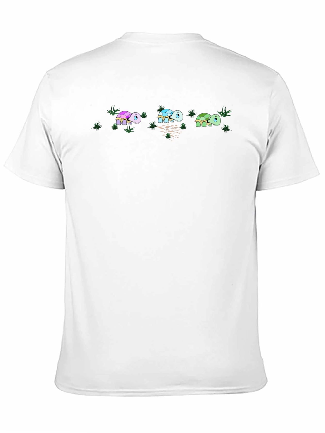 Black Cartoon Turtle T-Shirt - Black Cotton Blend view 11