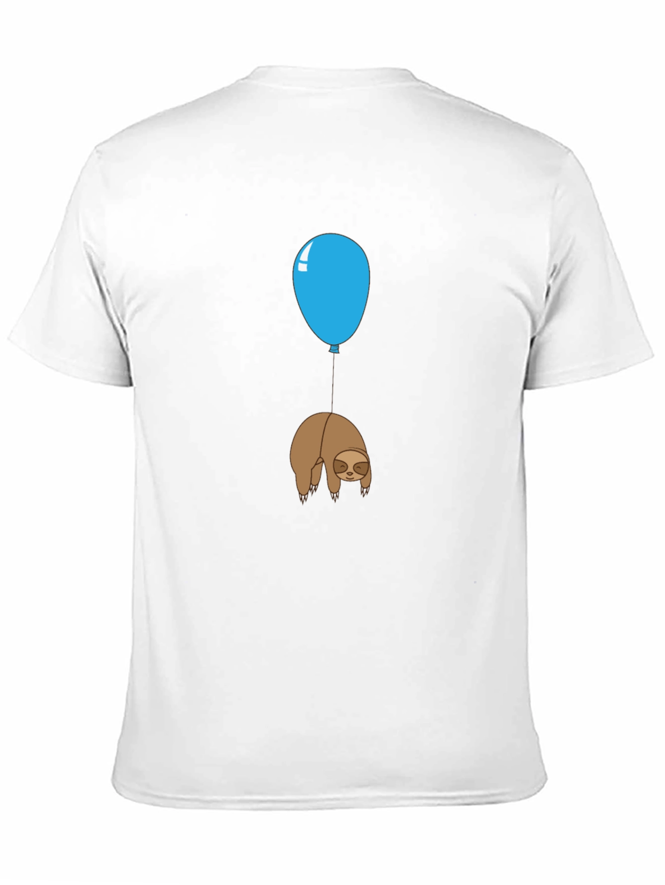 Black Sloth Balloon Graphic Tee - Relaxed Fit Cotton T-Shirt view 11