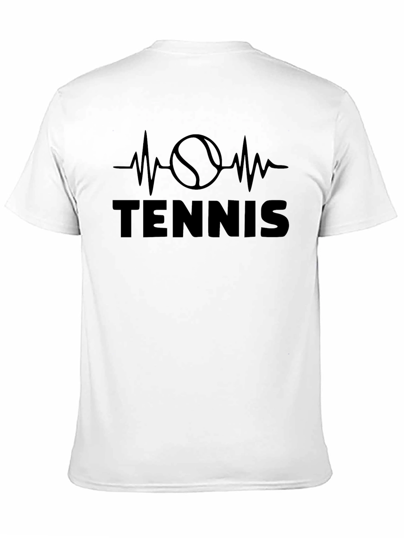 Black Tennis Heartbeat Graphic T-Shirt view 11