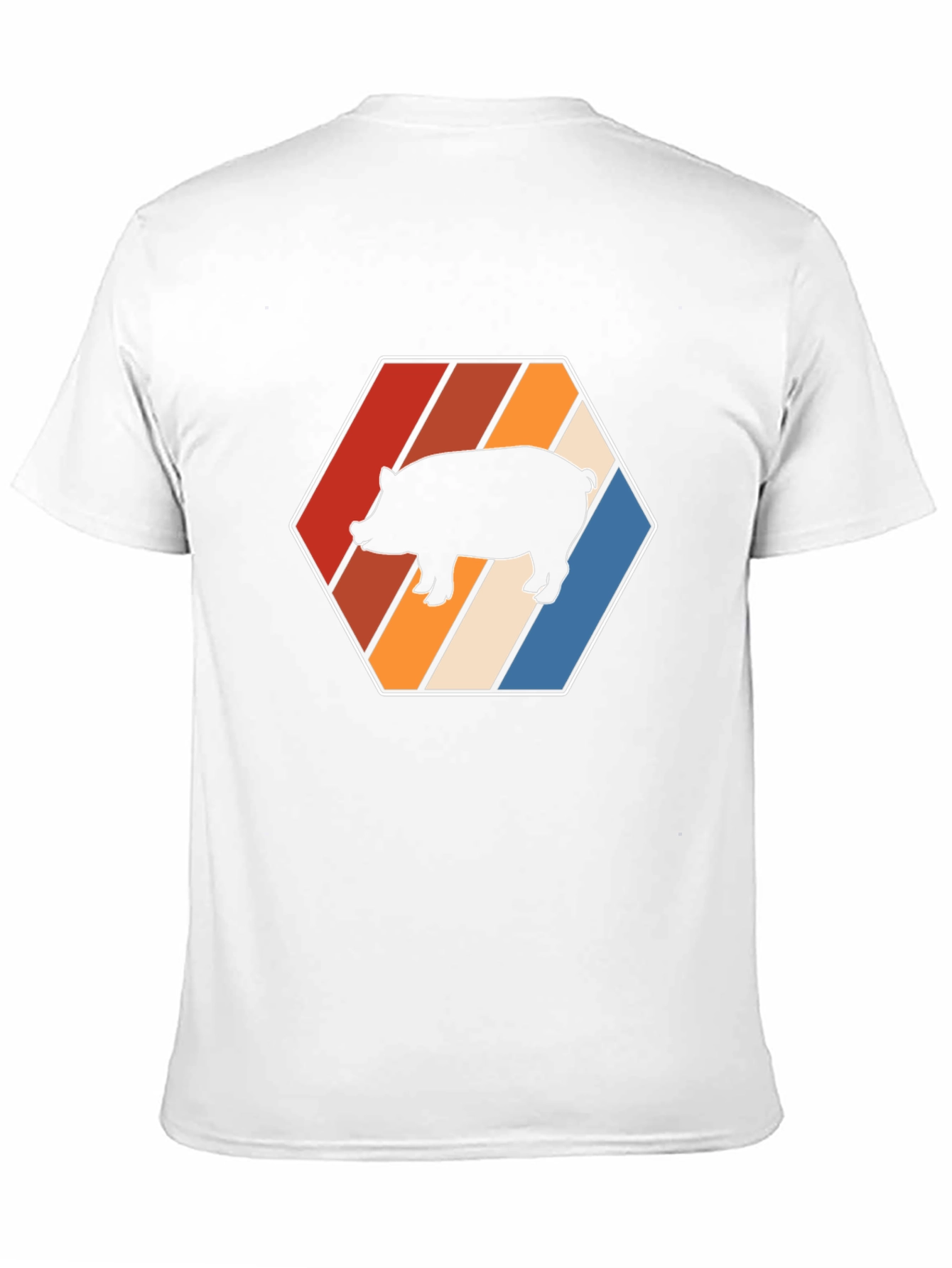 Black Retro Hog T-Shirt: Vintage Pig Design view 11