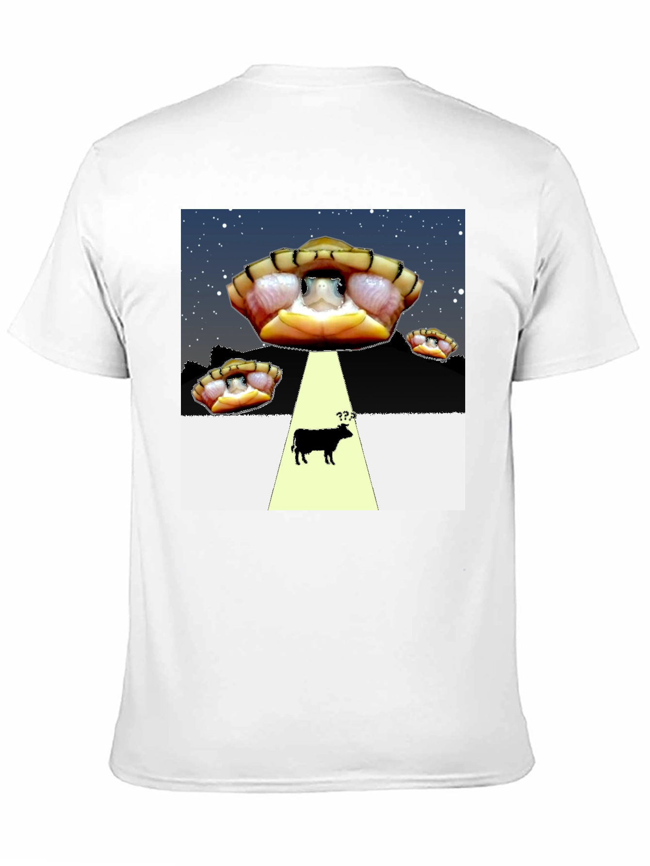 Black UFO Turtle Abduction T-Shirt view 11