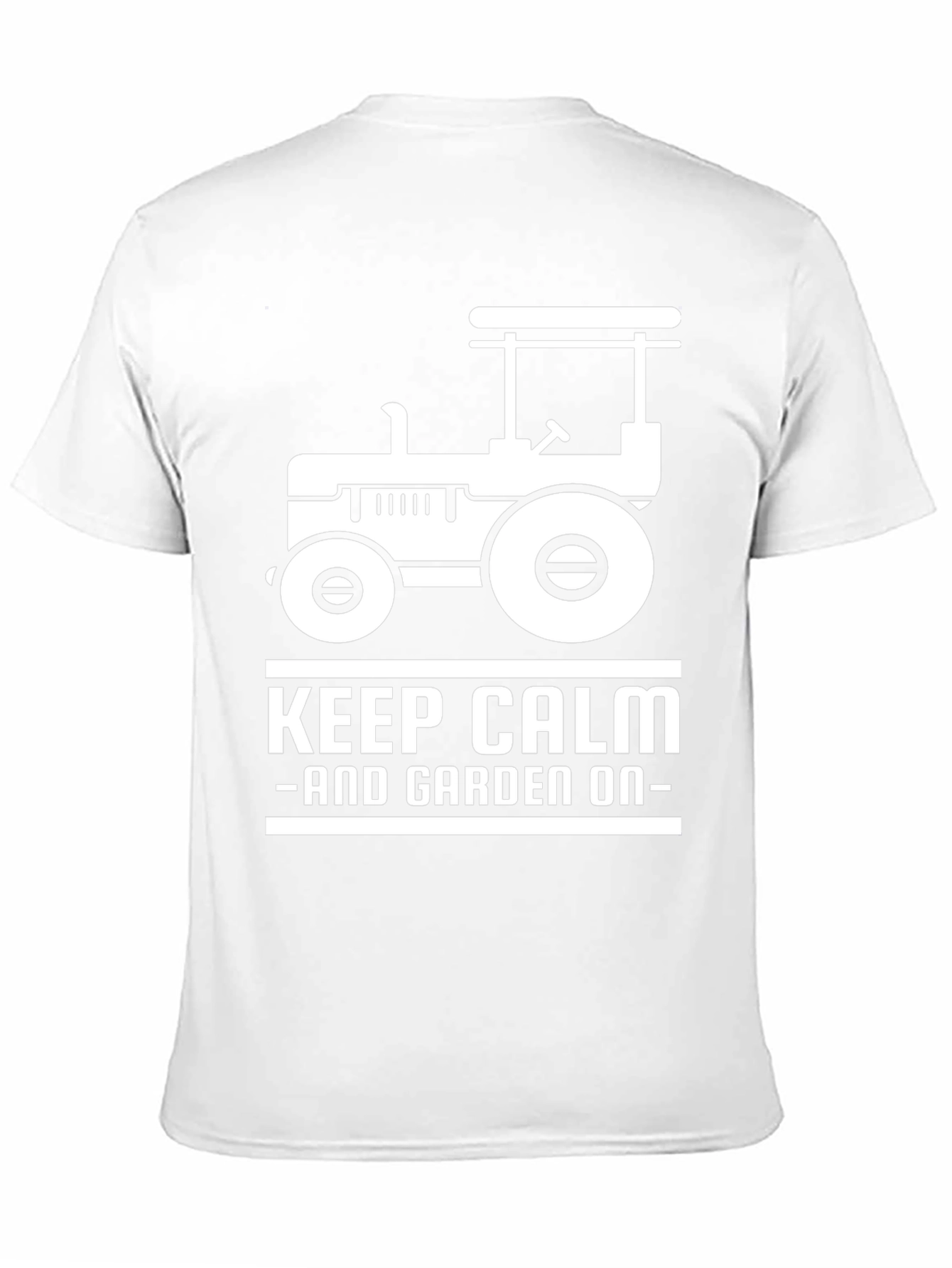Black Keep Calm and Garden On Black T-Shirt view 11