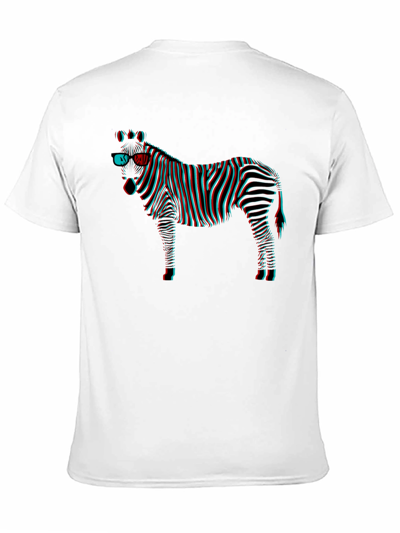 Black 3D Zebra Graphic Tee - Black view 11