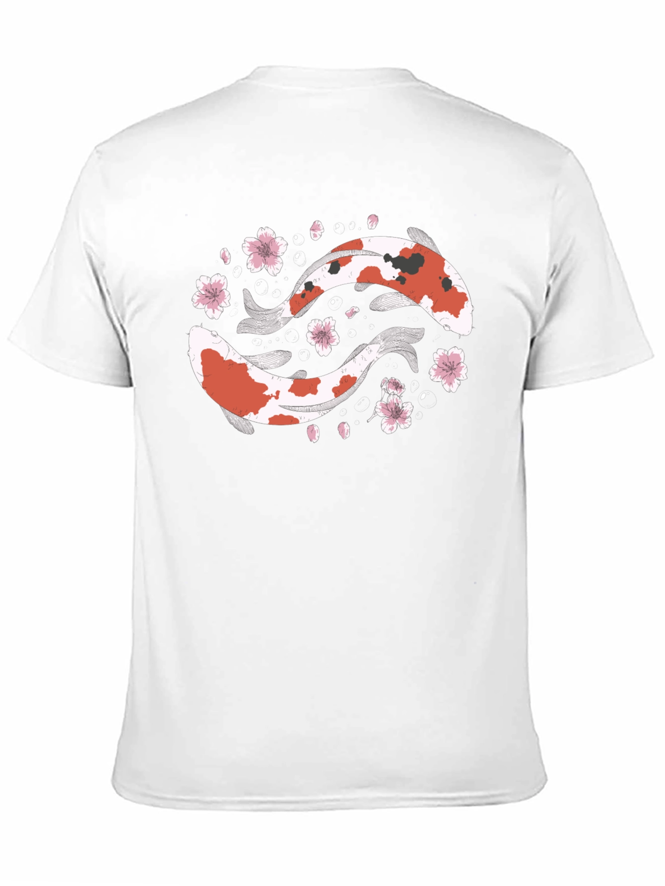 Black Koi Fish Yin Yang Black T-Shirt view 11