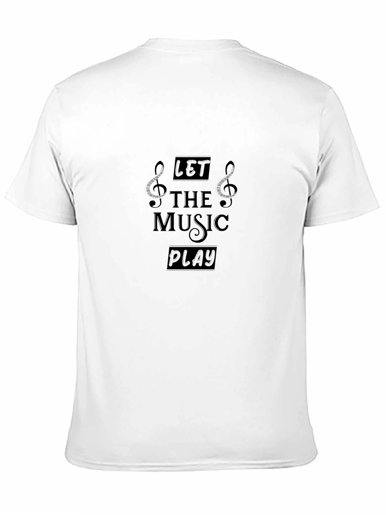 Black Let the Music Play Black Graphic Tee view 11
