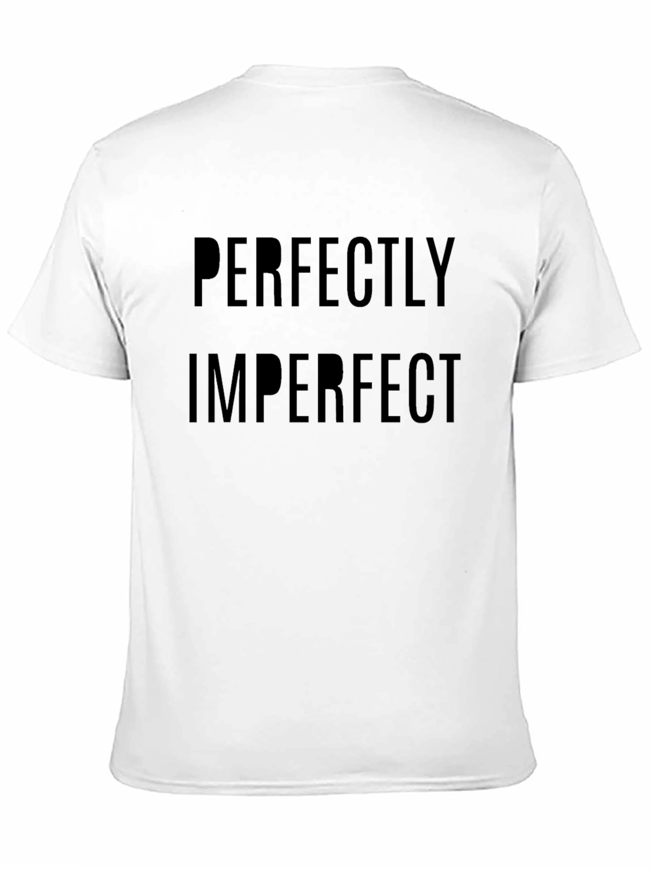 Black Perfectly Imperfect Graphic Tee - Unisex Black T-Shirt view 11