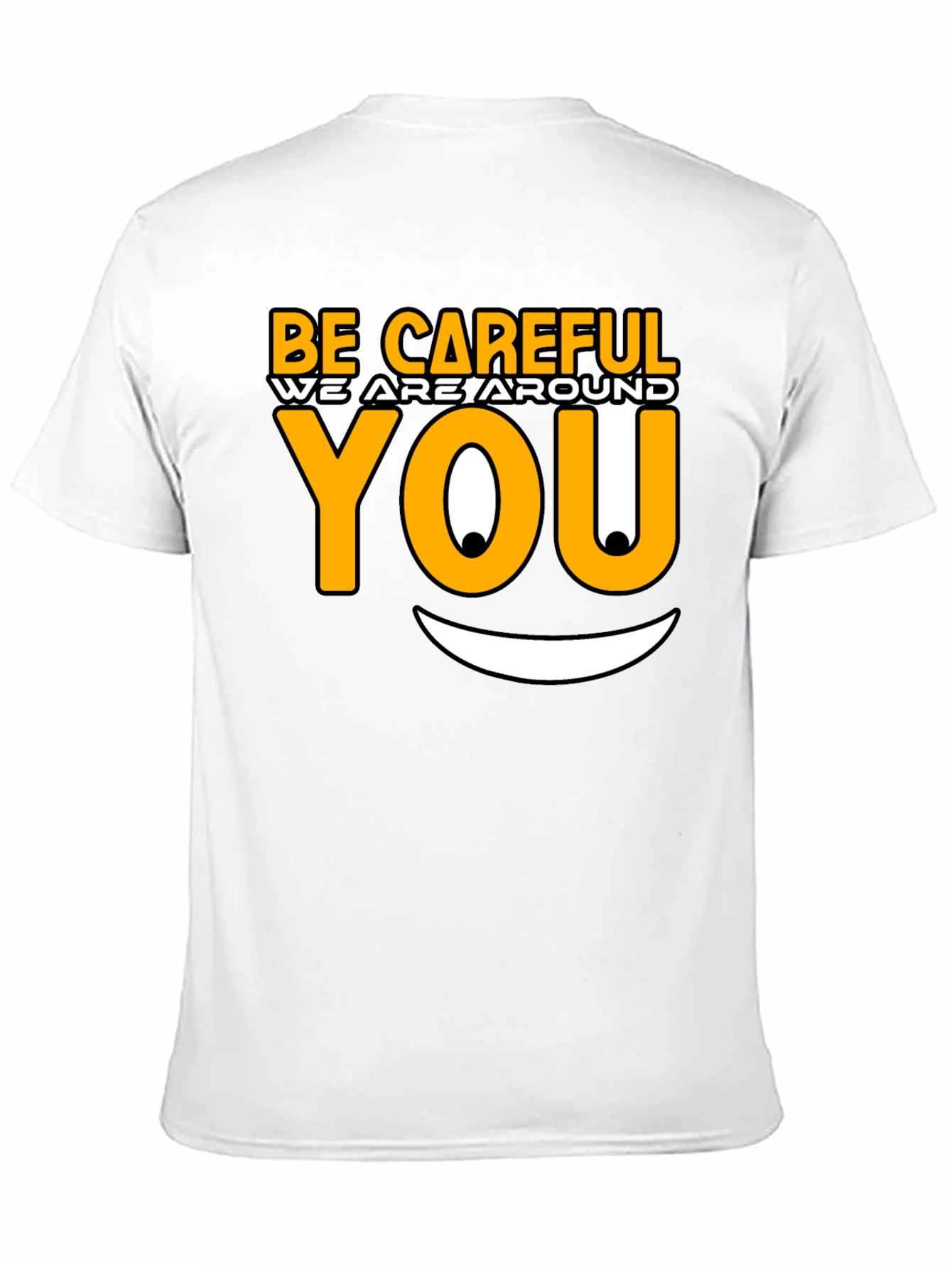 Black Be Careful Graphic T-Shirt - Funny Novelty Tee view 11