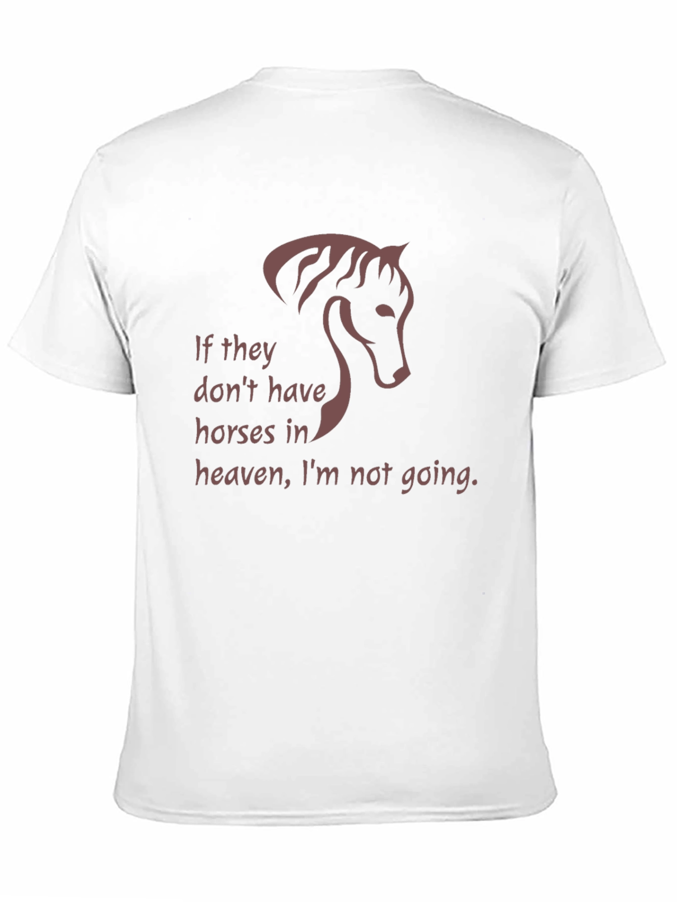 Black Horse Lover Tee - "If They Don't Have Horses in Heaven" T-Shirt view 11