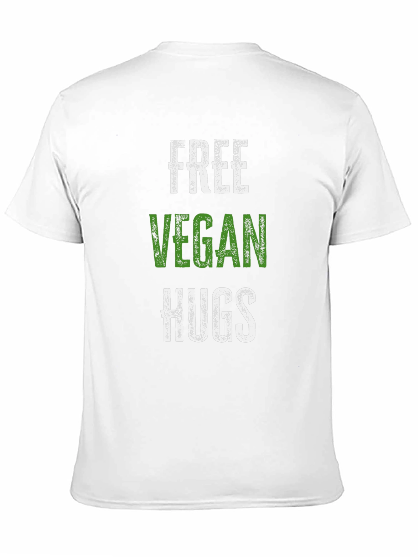 Black Free Vegan Hugs T-Shirt - Soft Cotton Tee view 11