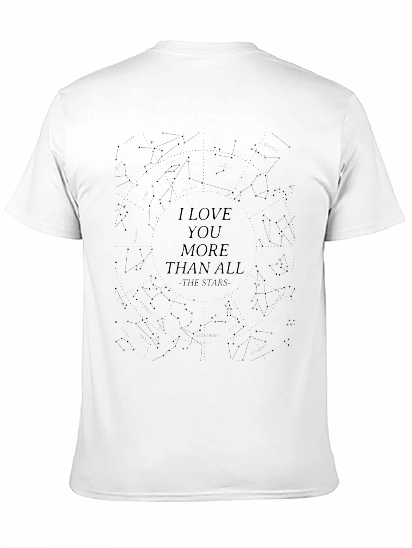Black I Love You More Than All The Stars Black Tee view 11