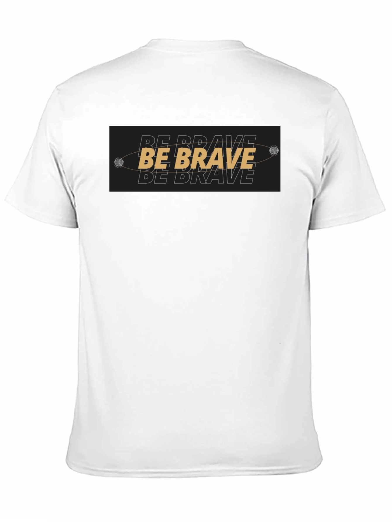 Black Be Brave Graphic Black T-Shirt view 11