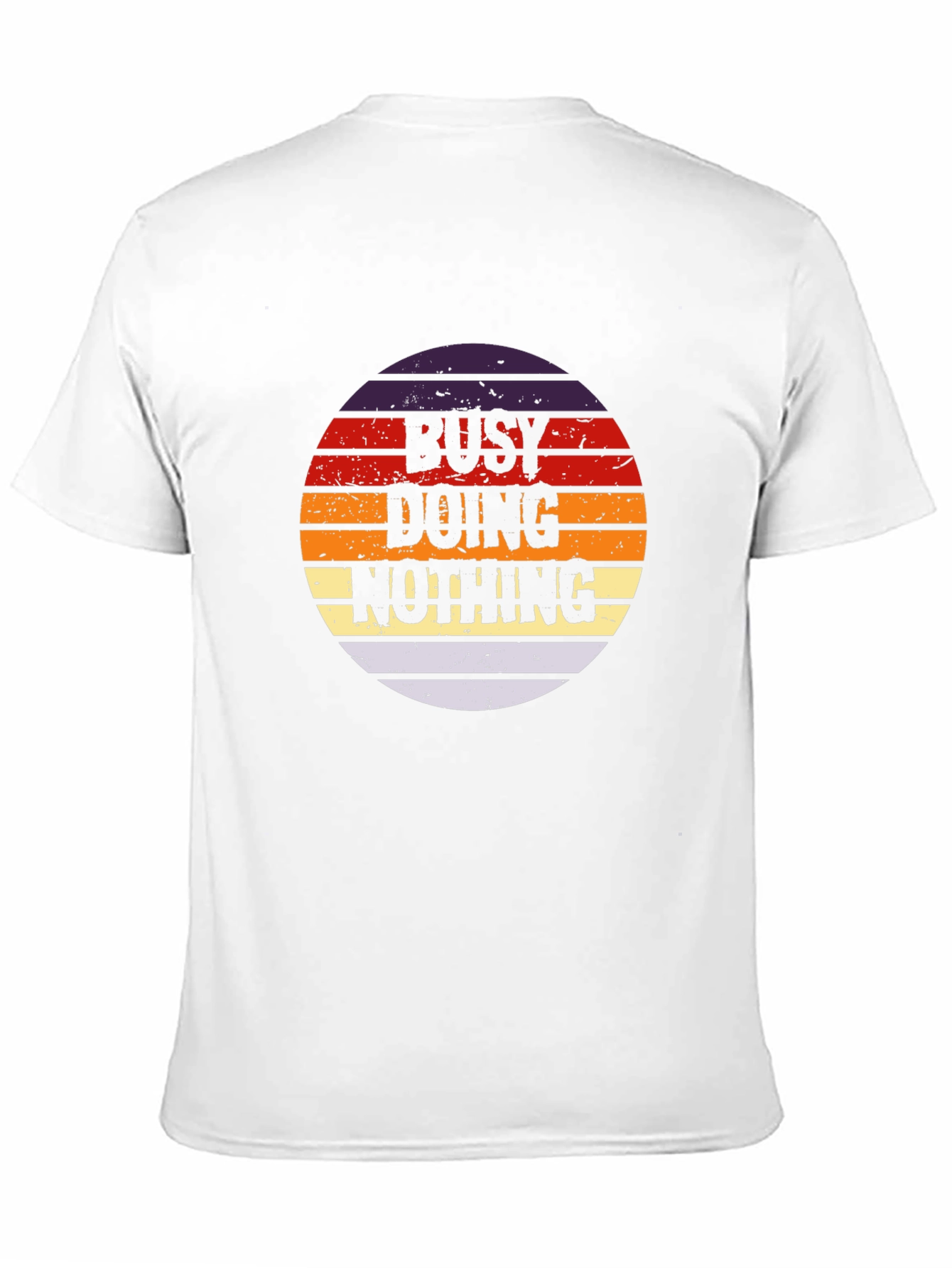 Black Busy Doing Nothing Retro Graphic Tee view 11