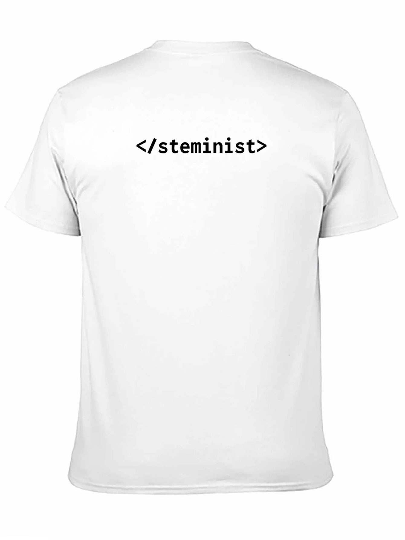 Black Steminis T-Shirt - Black, Minimalist Coded Humor view 11