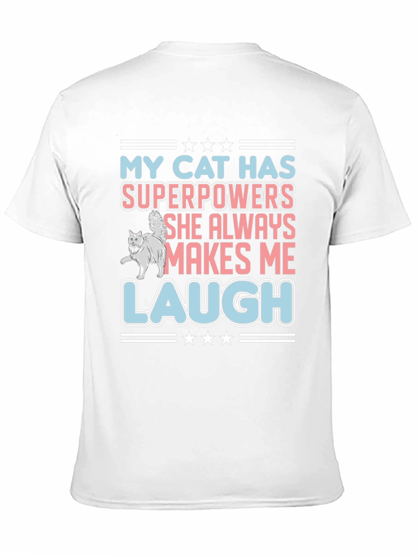 Black Funny Cat Superpowers T-Shirt view 11