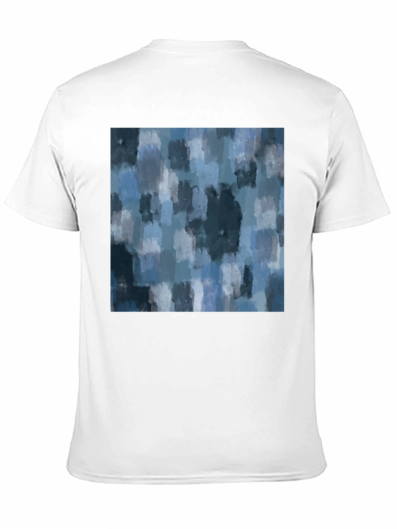Black Abstract Watercolor Pattern T-Shirt view 11