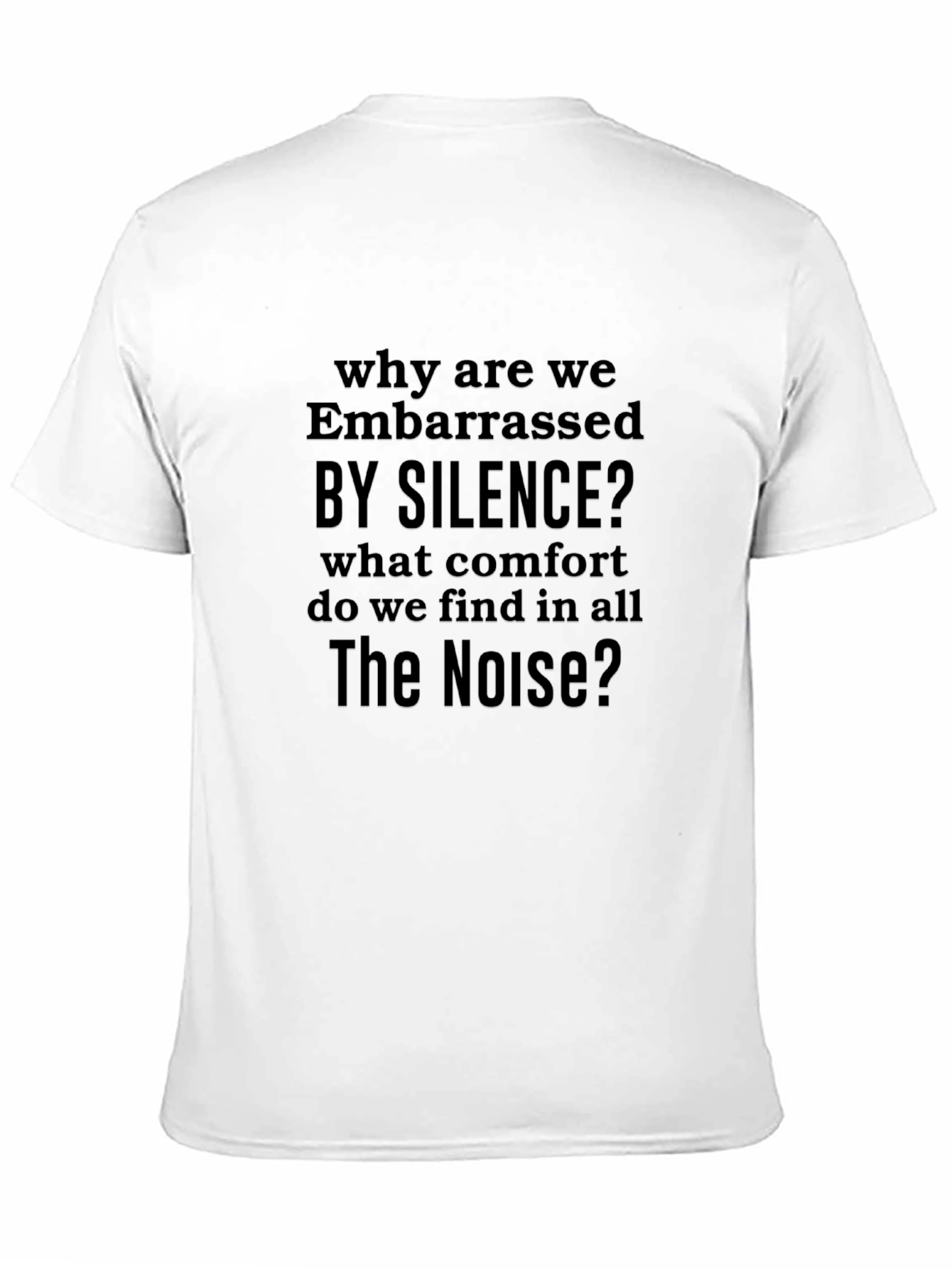 Black Embarrassed By Silence Graphic T-Shirt view 11