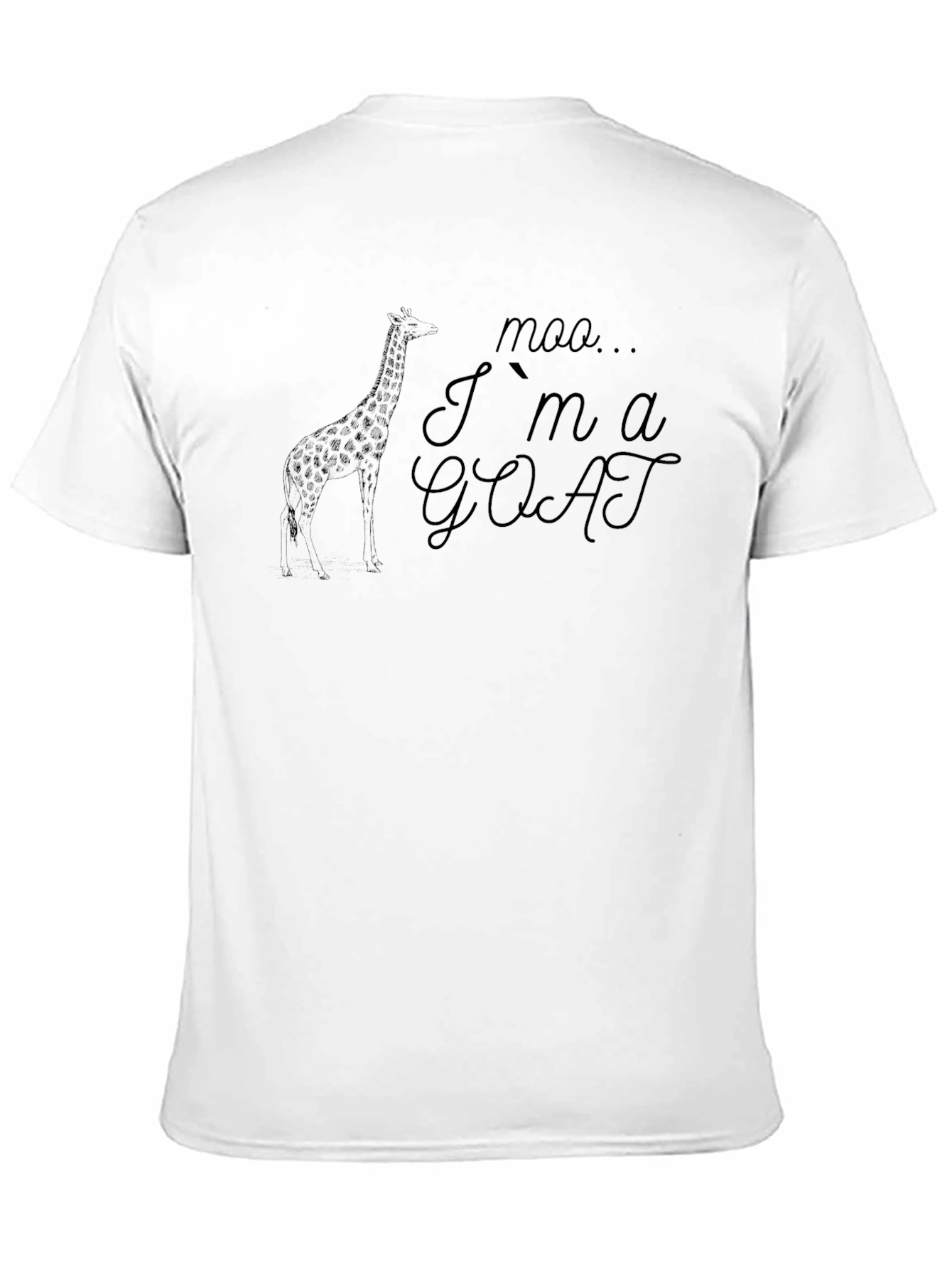 Black Moo I'm a Goat Black Graphic Tee Shirt view 11