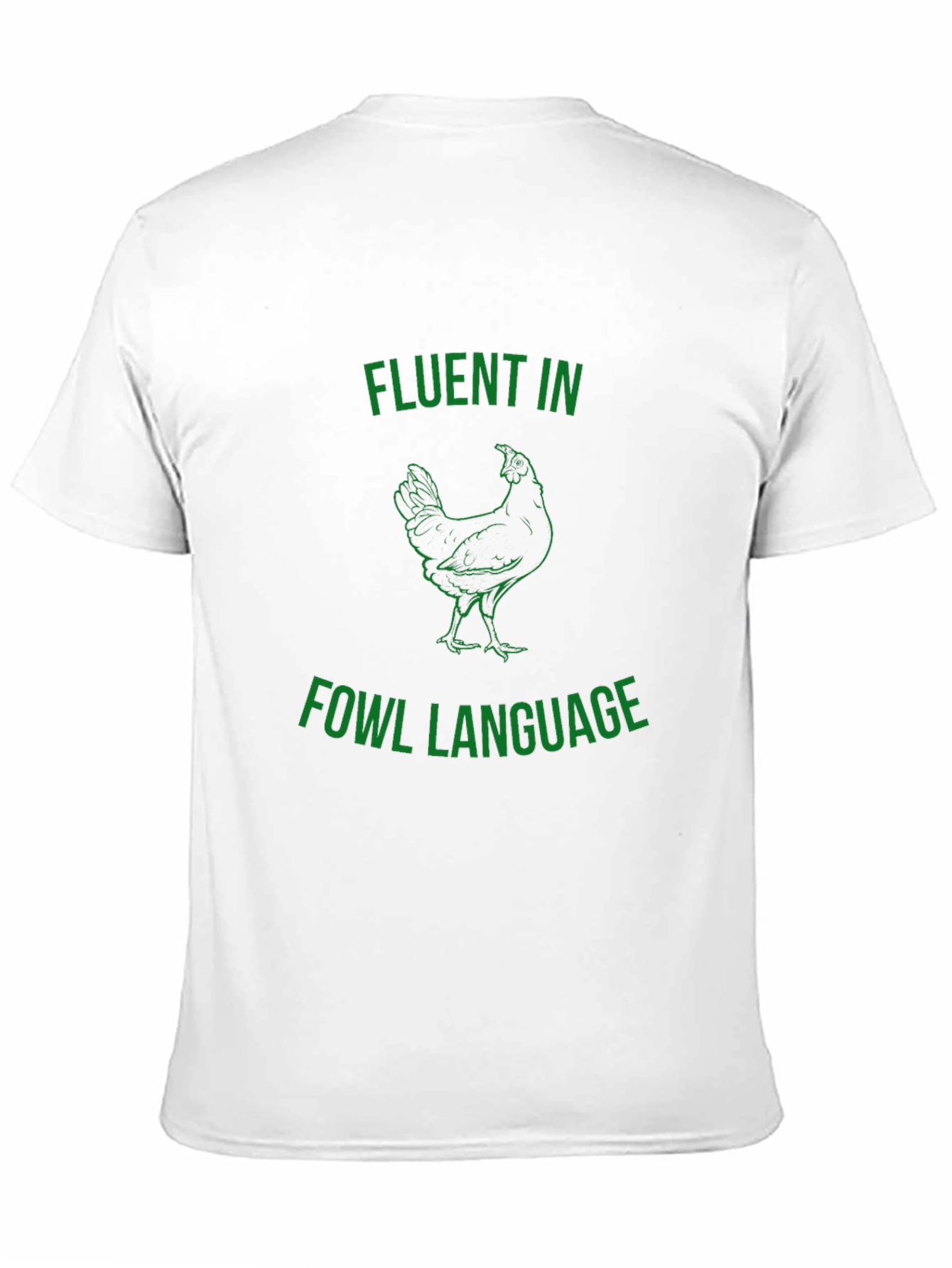 Black Fluent in Fowl Language Black T-Shirt view 11